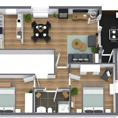 Appartement Tannenherz Mit Balkon & Bergblick & Naehe Hillebachsee & 2 Schlafzimmer