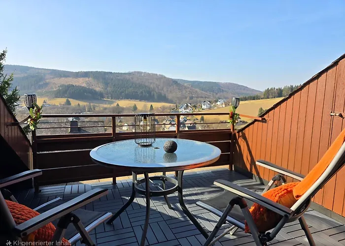 Tannenherz Mit Balkon & Bergblick & Naehe Hillebachsee & 2 Schlafzimmer 빈터베르크